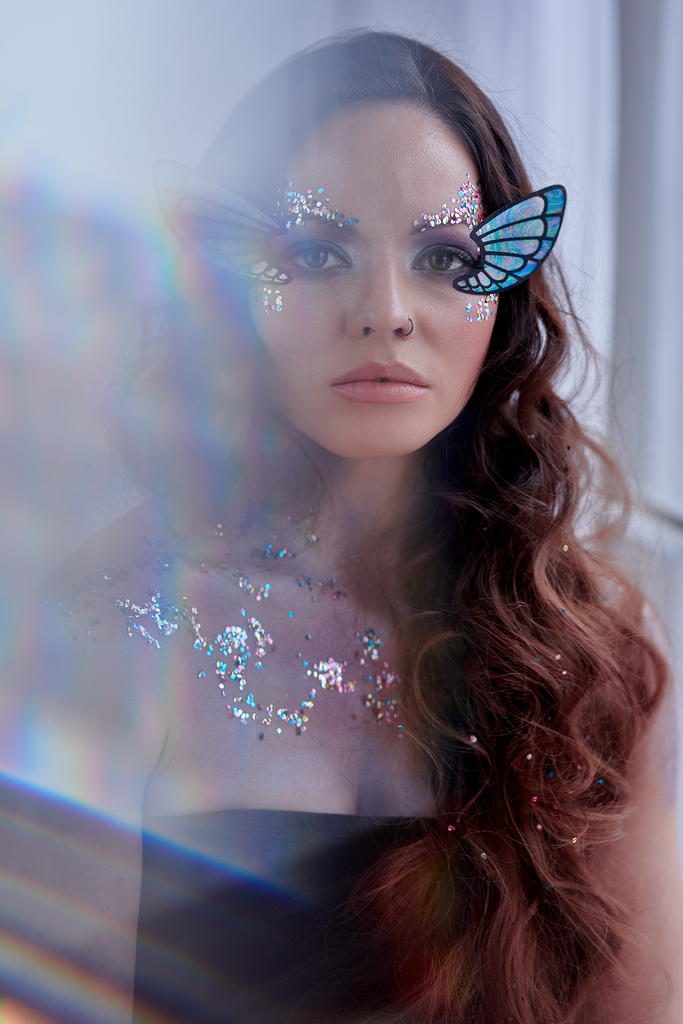 Photo: Cory Morhart Photography Hair: Darci Ash/ Enigma Salon Makeup: Jennilee Cardinal-Schultz, Green Tree Beauty Model: Danielle Pingert Butterfly Fairy biodegradable Glitter