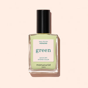 Pistachio - pale green with subtle yellow undertone - opaque non-iridescent