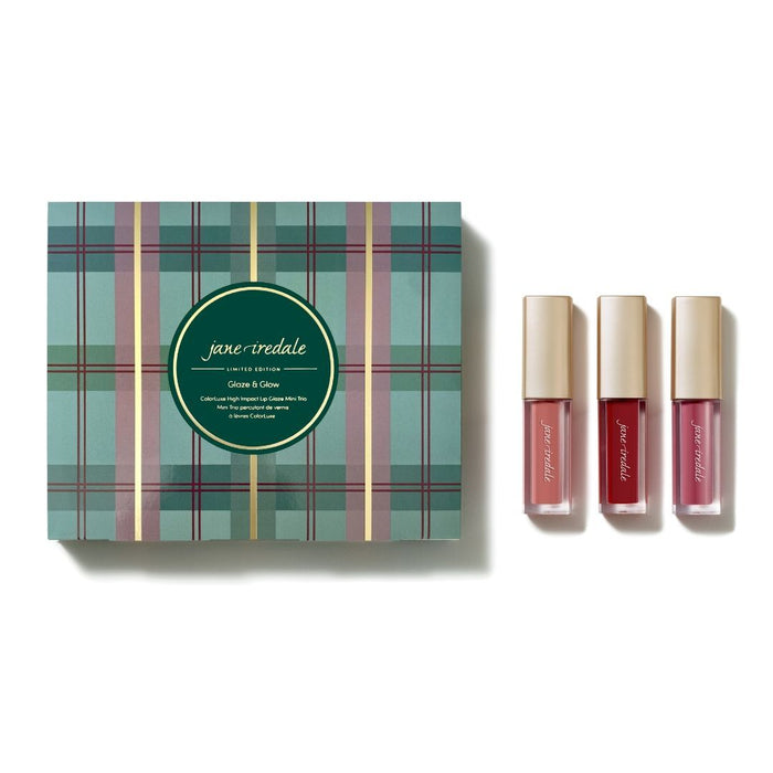 Jane Iredale Glaze & Glow Colorluxe High Impact Lip Glaze Mini Trio (Limited Edition) - COMING SOON