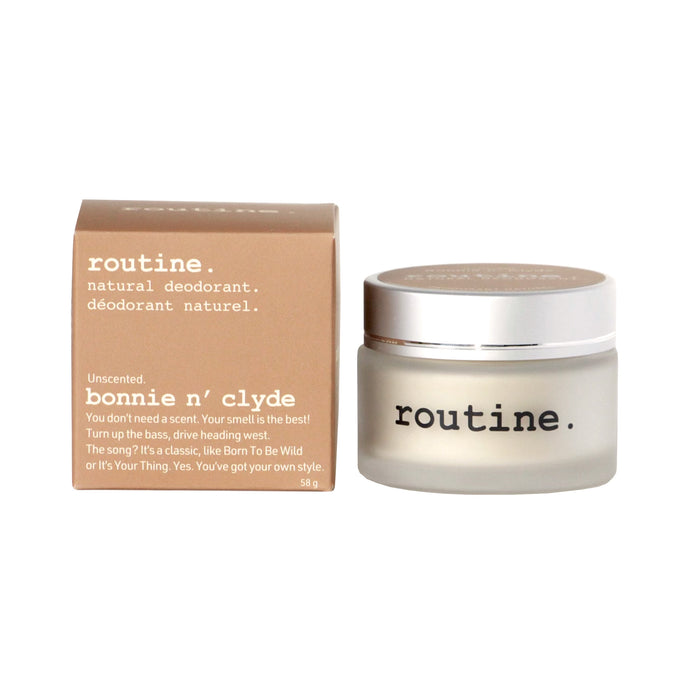 Routine Natural Deodorant Jar - Bonnie n Clyde (Unscented)