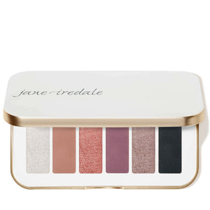 Storm Chaser Lightning – shimmery silver + matte taupe + shimmery soft pink + matte grey plum + shimmery platinum + matte black