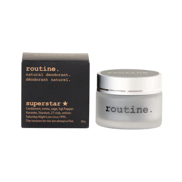 Routine Natural Deodorant Jar- Activated Charcoal + Magnesium + Prebiotics Formula (2 scents)