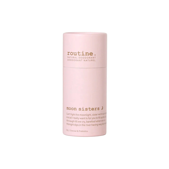 Routine Natural Deodorant Stick - Activated Charcoal + Magnesium + Prebiotics Formula (2 scents)