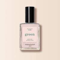 Gloss - with an iridescent pink shimmer - semi-opaque glittery