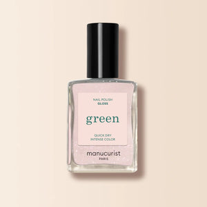 Gloss - with an iridescent pink shimmer - semi-opaque glittery