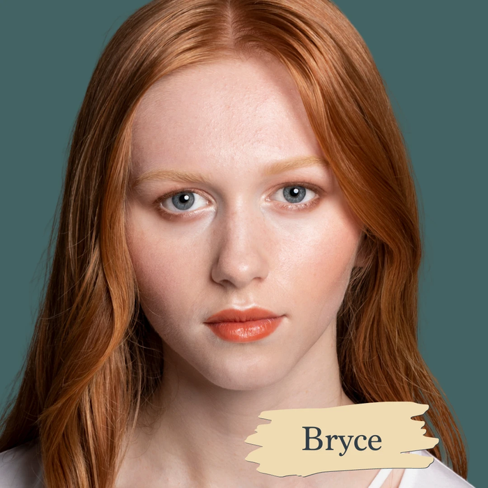 SAPPHO Essential Foundation Bryce: Very pale with slightly yellow undertone, natural, cruelty free clean made in canada