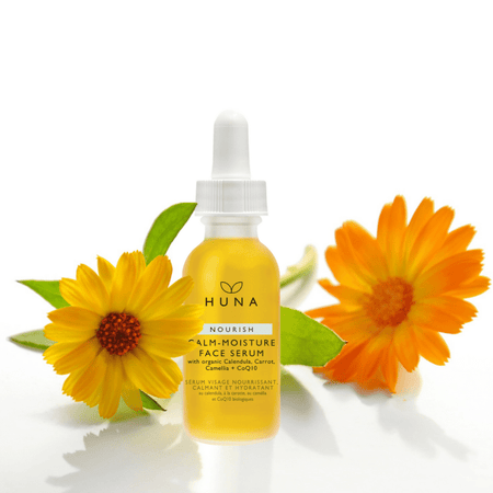 Huna - Nourish Calm-Moisture Face Serum made in canada, plant based skincare, natural skin care