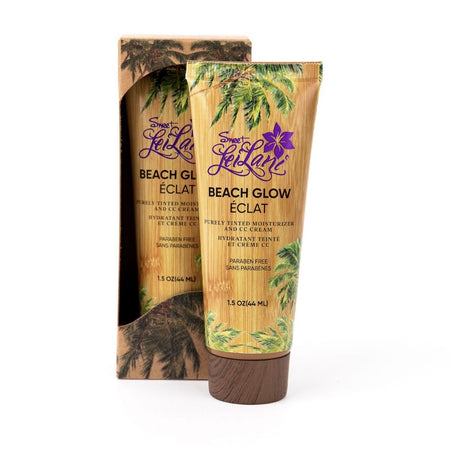 Sweet Leilani Purely Tinted Moisturizer Light Weight in beach glow straw packaging made in canada clean beauty cruelty free beauty