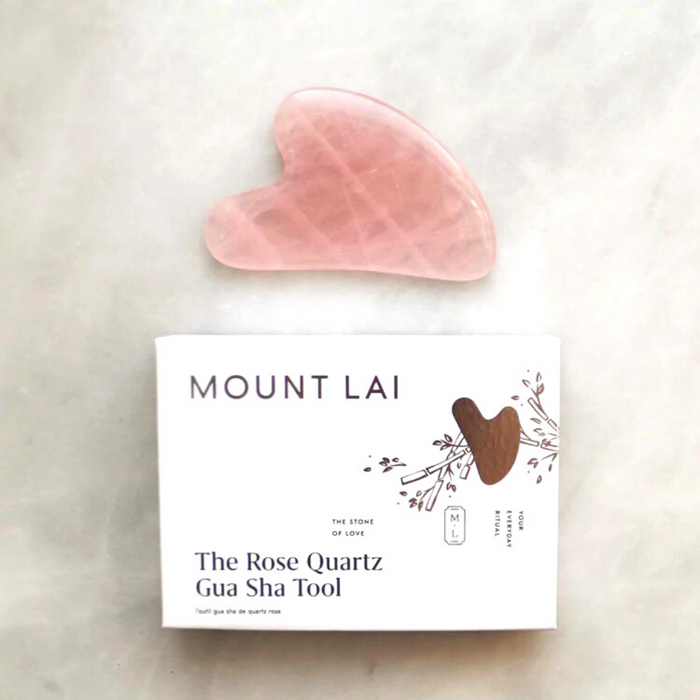 Mount Lai - Gua Sha Facial Lifting Tool - Rose Quartz