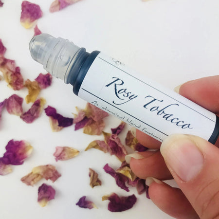 Ash & Thorn -  Roll On Fragrance - Rosy Tobacco natural perfume botanical perfume