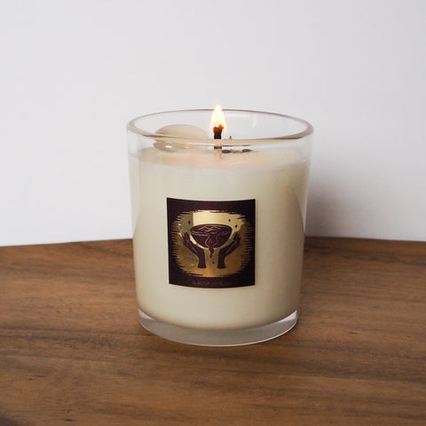 lit luxury aquarius zodiac crystal infused intention candle