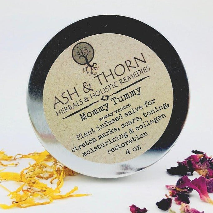 Ash & Thorn - Mommy Tummy Plant Infused Salve made in canada, natural, clean, cruelty-free
