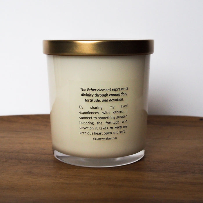 luxury ether element crystal infused soy intention candle incantation
