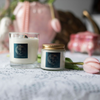 large and small luxury full moon crystal infused soy intention candles
