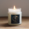 lit luxury full moon crystal infused soy intention candle