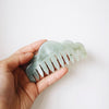 Mount Lai - Massaging Comb - Jade ritual hair care jade comb, crystal, healing stone, scalp massage
