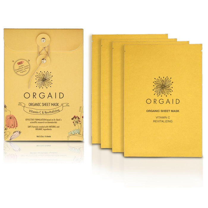 ORGAID Sheet Mask - Vitamin C & Revitalizing save 3 dollars with purchase of a 4-pack