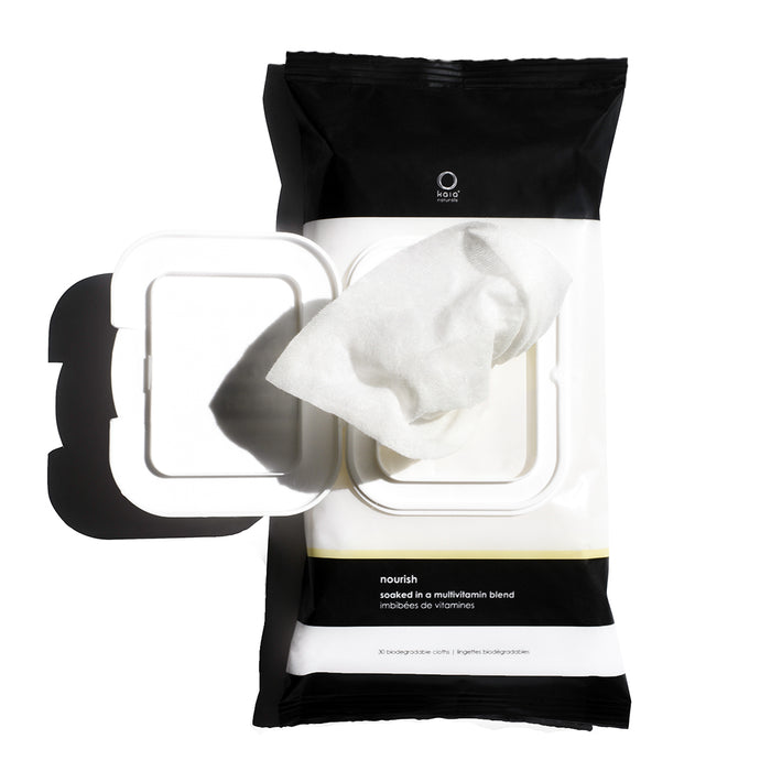 Kaia Naturals Vitamin Cleanse Cloths  made in canada, Natural, Cruelty-free, 100% Biodegradable  NO SULFATES NO ALCOHOL NO PARABENS NO SYNTHETIC FRAGRANCES