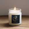 lit luxury waning moon crystal infused soy intention candle