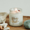 lit luxury water element crystal infused soy intention candle