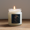 lit luxury waxing moon crystal infused soy intention candle